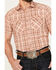 Image #3 - Pendleton Men's Frontier Plaid Print Short Sleeve Snap Western Shirt, Rust Copper, hi-res