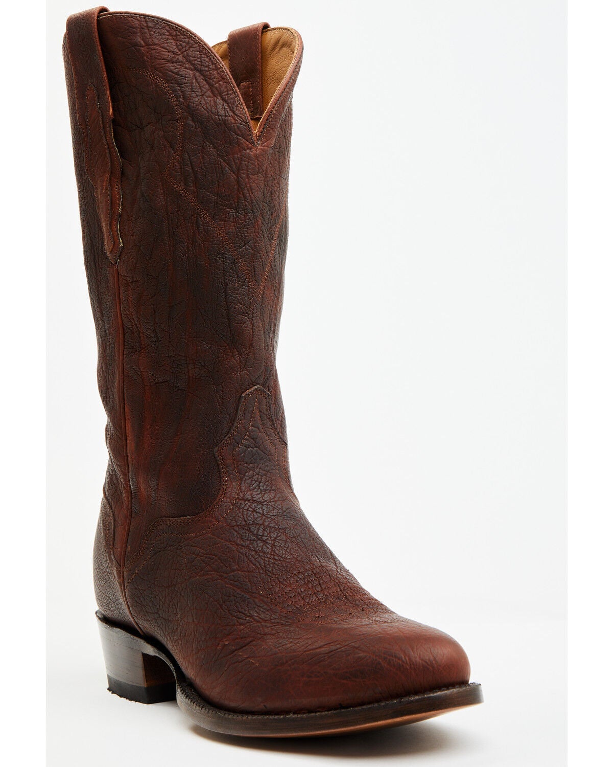 El Dorado Men's Sammy Western Boots - Round Toe, Cognac, hi-res