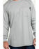Image #4 - Hawx Men's FR Pocket Long Sleeve Work T-Shirt - Big , Silver, hi-res
