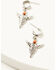 Image #4 - Shyanne Women's Feather Horseshoe Bull Earring Set - 3 Piece, Silver, hi-res