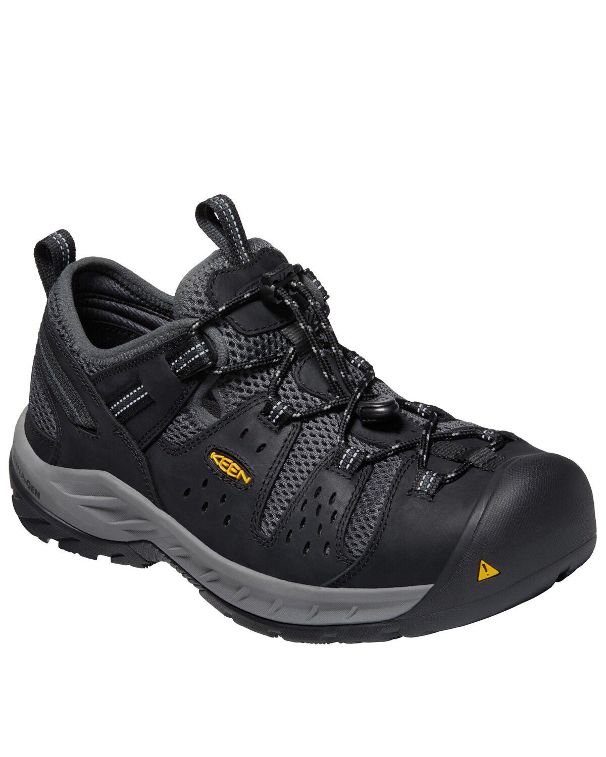 Keen Men's Atlanta Cool II Work Shoes - Steel Toe, Black, hi-res