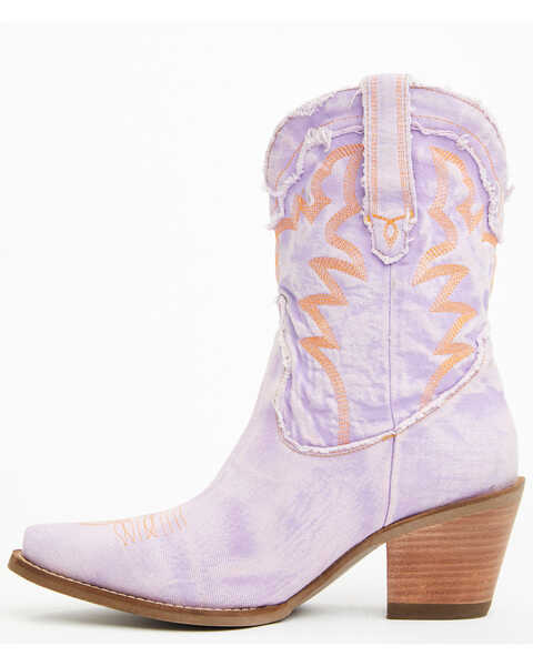 Image #3 - Dingo Women's Y'all Need Dolly Western Boots - Snip Toe , Purple, hi-res