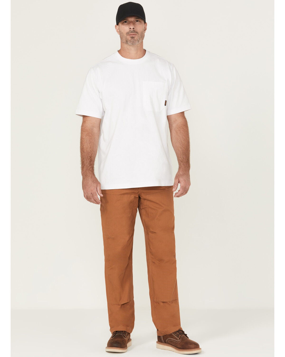 Lucky Brand Workwear Men's Double Knee Canvas Work Pants, Brown, hi-res