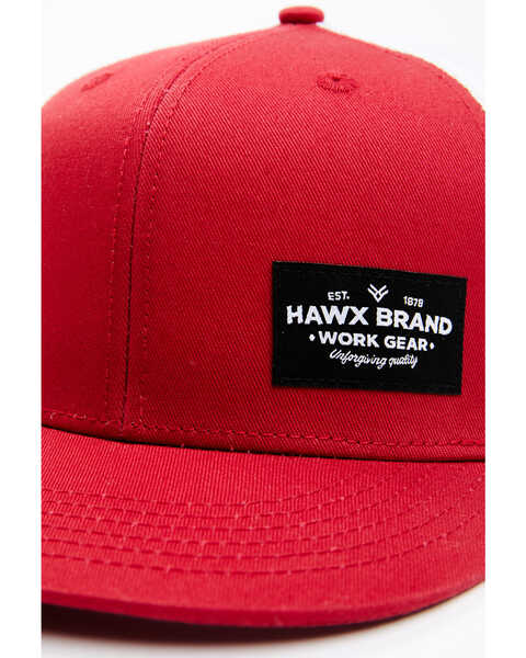 Hawx Men's Solid Corner Patch Mesh-Back Ball Cap , Red, hi-res