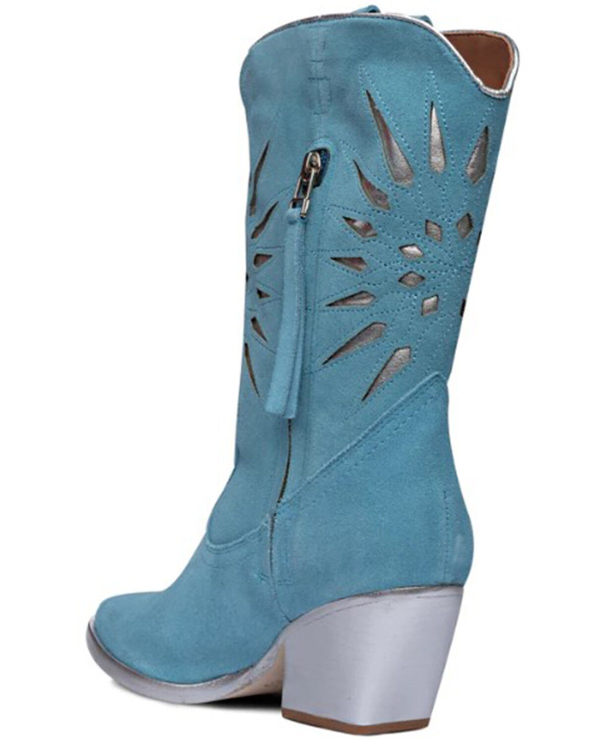 Image #4 - Golo Women's Mae Western Boots - Snip Toe, Blue, hi-res