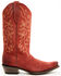 Image #2 - Ariat Women's Jukebox Suede Western Boots - Snip Toe, Red, hi-res