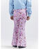 Image #4 - Wrangler® X Barbie™ Girls' Mid Rise Printed Stretch Trumpet Flare Jeans , Pink, hi-res