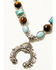 Shyanne Women's Juniper Sky Squash Blossom Gem Necklace, Silver, hi-res