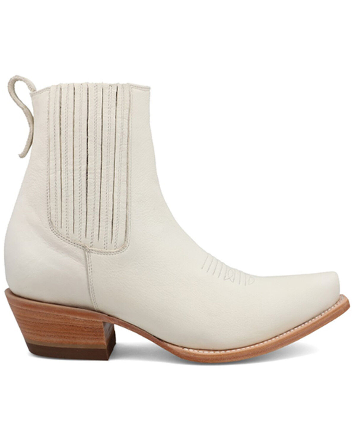 Image #2 - Black Star Women's Lillian Western Booties - Snip Toe, White, hi-res