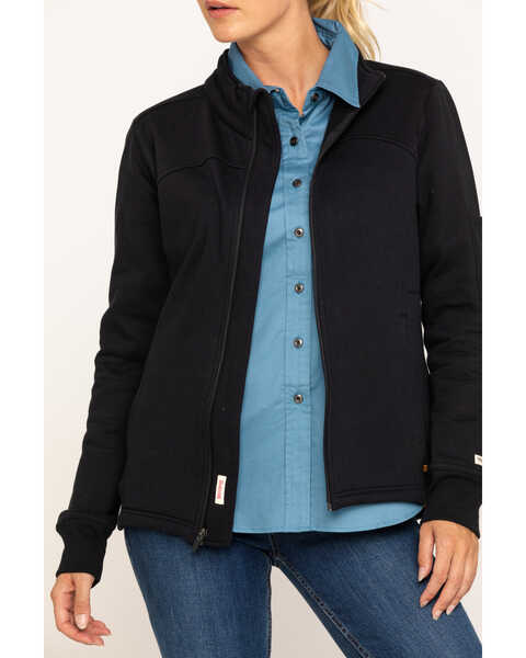 Image #4 - Wrangler Riggs Women's Zip-Up Work Jacket, Black, hi-res