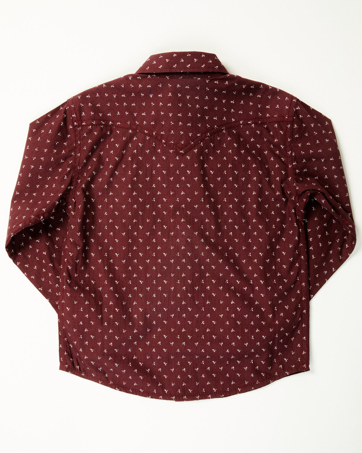 Image #3 - Cody James Toddler Boys' Williams Geo Print Long Sleeve Snap Western Shirt, Burgundy, hi-res