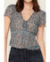 Image #3 - Idyllwind Women's Fern Flutter Sleeve Blouse, Light Blue, hi-res