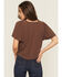 Image #4 - Shyanne Women's Floral Embroidered Short Sleeve Shirt, Brown, hi-res