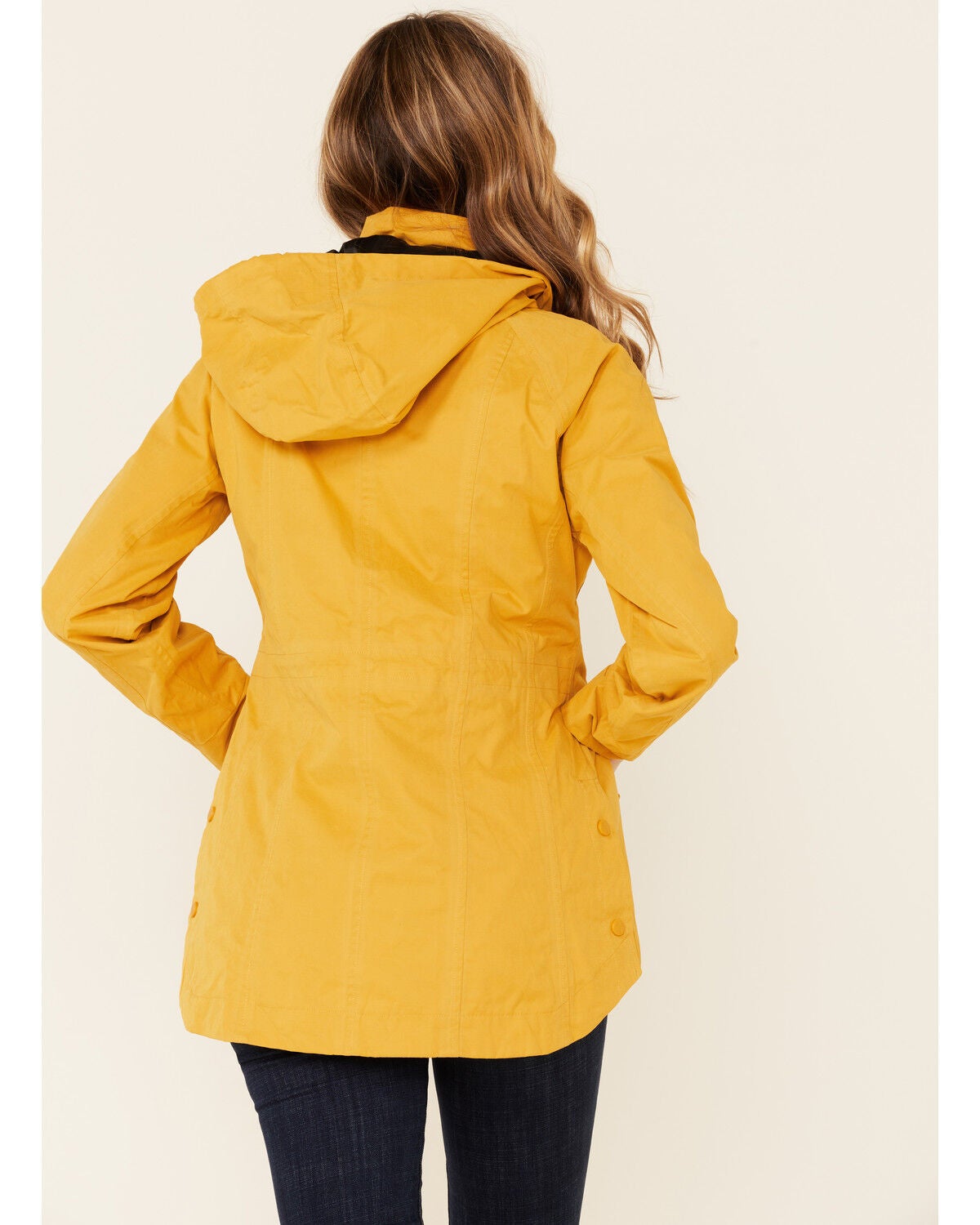 mustard hooded jacket