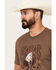 Cody James Men's Deadmans Hand Short Sleeve Graphic T-Shirt, Rust Copper, hi-res