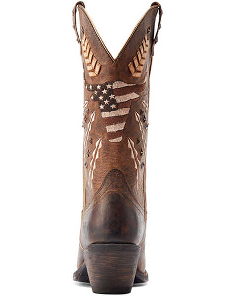 Image #3 - Ariat Women's Circuit Americana Western Boots - Square Toe , Brown, hi-res
