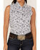 Rough Stock by Panhandle Women's Floral Paisley Print Sleeveless Snap Western Core Shirt, White, hi-res