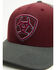 Image #2 - Ariat Men's Shield Logo Ball Cap, Maroon, hi-res