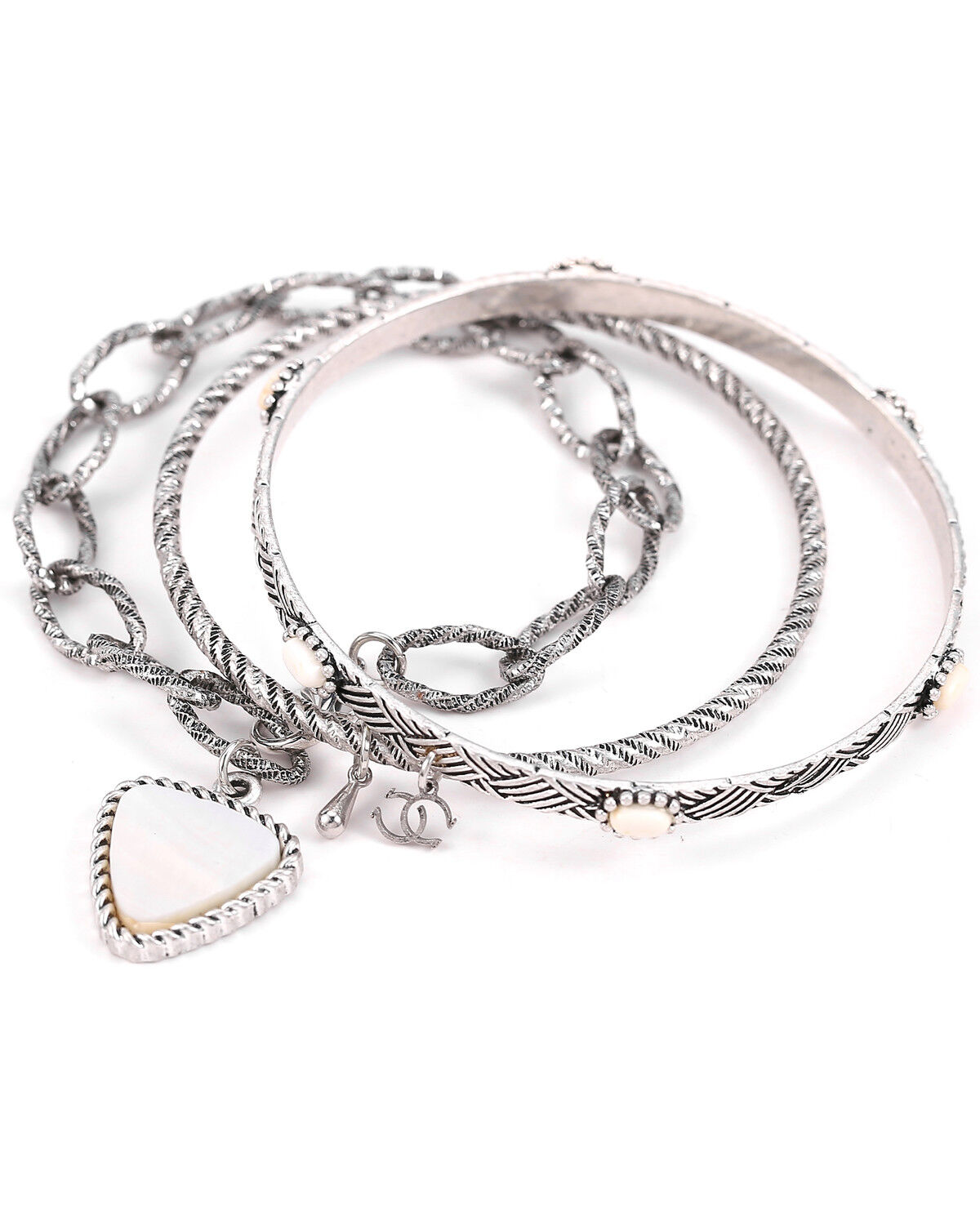 Image #1 - Cowgirl Confetti Women's Coral Keeper Bracelet Set - 3 Piece, Silver, hi-res