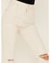 Image #2 - Rolla's Women's High Rise Distressed Cropped Dusters Bootcut Jeans, Off White, hi-res