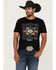 Image #1 - RANK 45&reg; Men's Strom Southwestern Print Short Sleeve Graphic T-Shirt, Black, hi-res