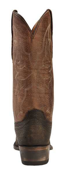 Image #7 - Lucchese Men's Handmade 1883 Carl Sanded Shark Western Boots - Square Toe, Chocolate, hi-res