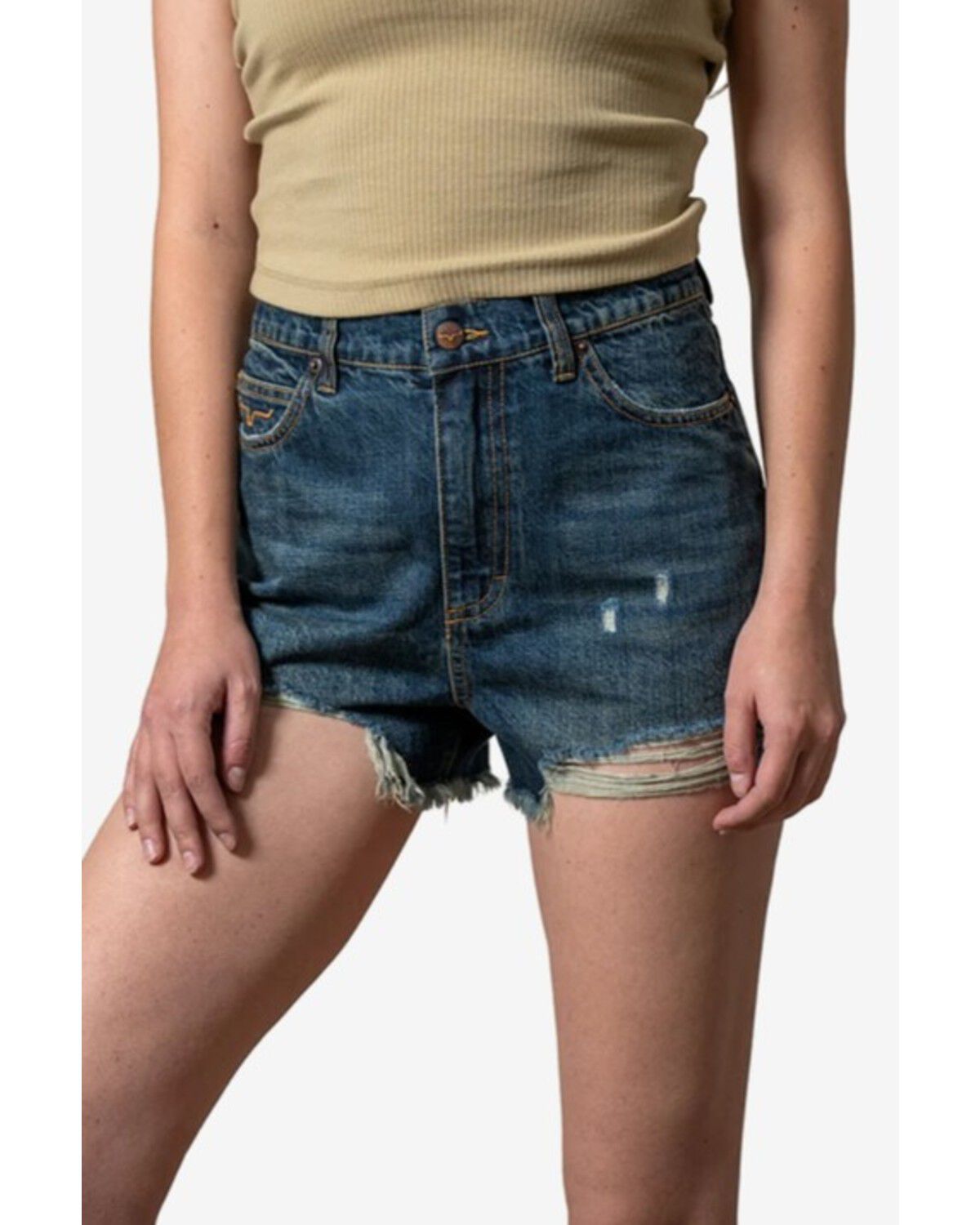 Kimes Ranch Women's Daisy Dark Wash High Rise Denim Shorts, Dark Wash, hi-res