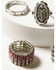 Image #3 - Idyllwind Women's Landau 5-piece Ring Set, Fuchsia, hi-res