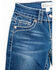 Shyanne Girls' Medium Wash Swirl Floral Embroidered Bootcut Jeans , Blue, hi-res