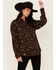 Image #1 - Ariat Women's Branding Print Long Sleeve Button-Down Western Shirt, Cream, hi-res