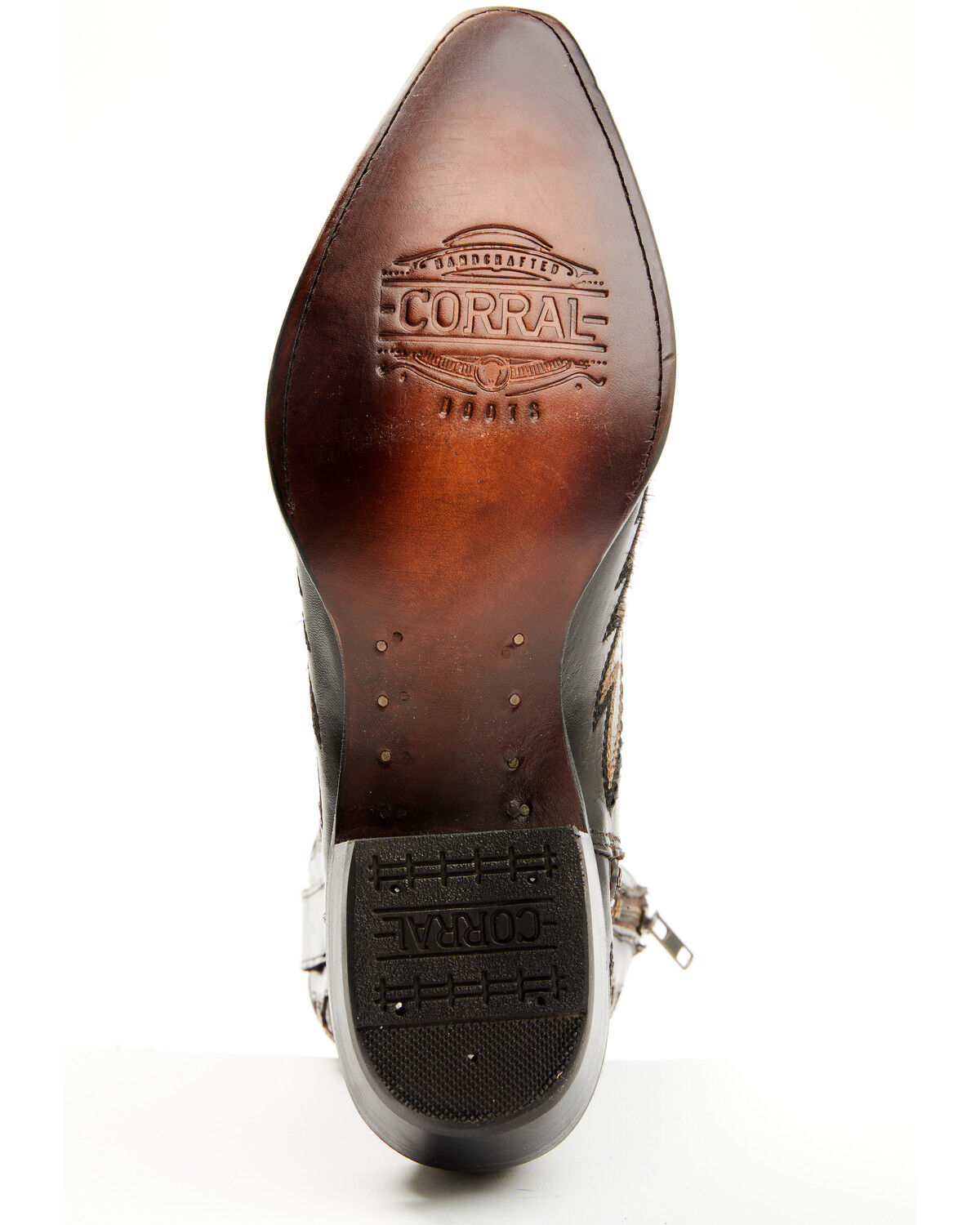 Image #7 - Corral Men's Inlay And Embroidered Short Western Boots - Snip Toe, Red, hi-res