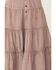 Angie Women's Tiered Midi Skirt , Taupe, hi-res