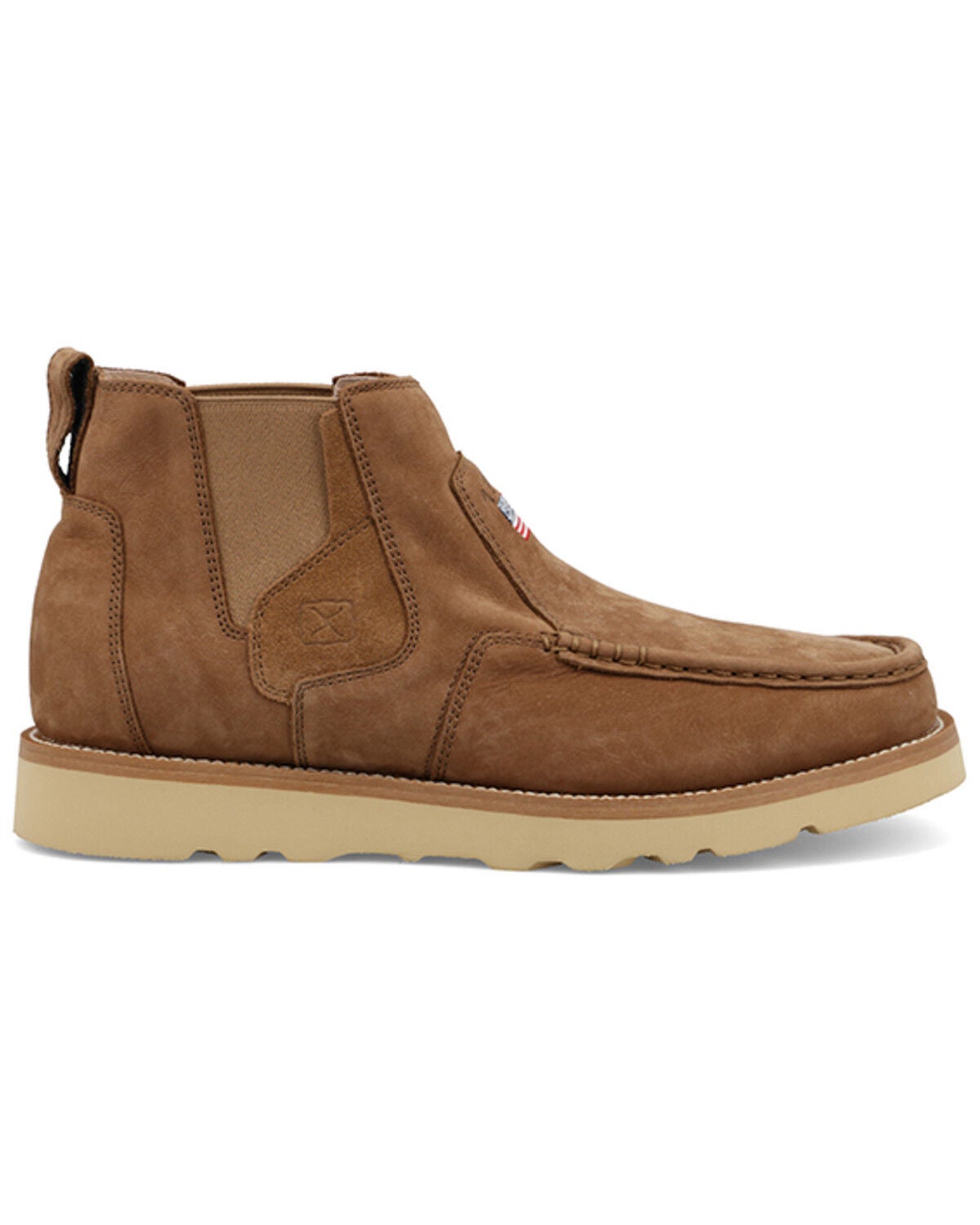 Image #2 - Twisted X Men's Patriotic Wedge Sole Chelsea Boots - Moc Toe, Camel, hi-res