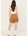 Image #3 - Fornia Women's Faux Suede Mini Skirt, Camel, hi-res