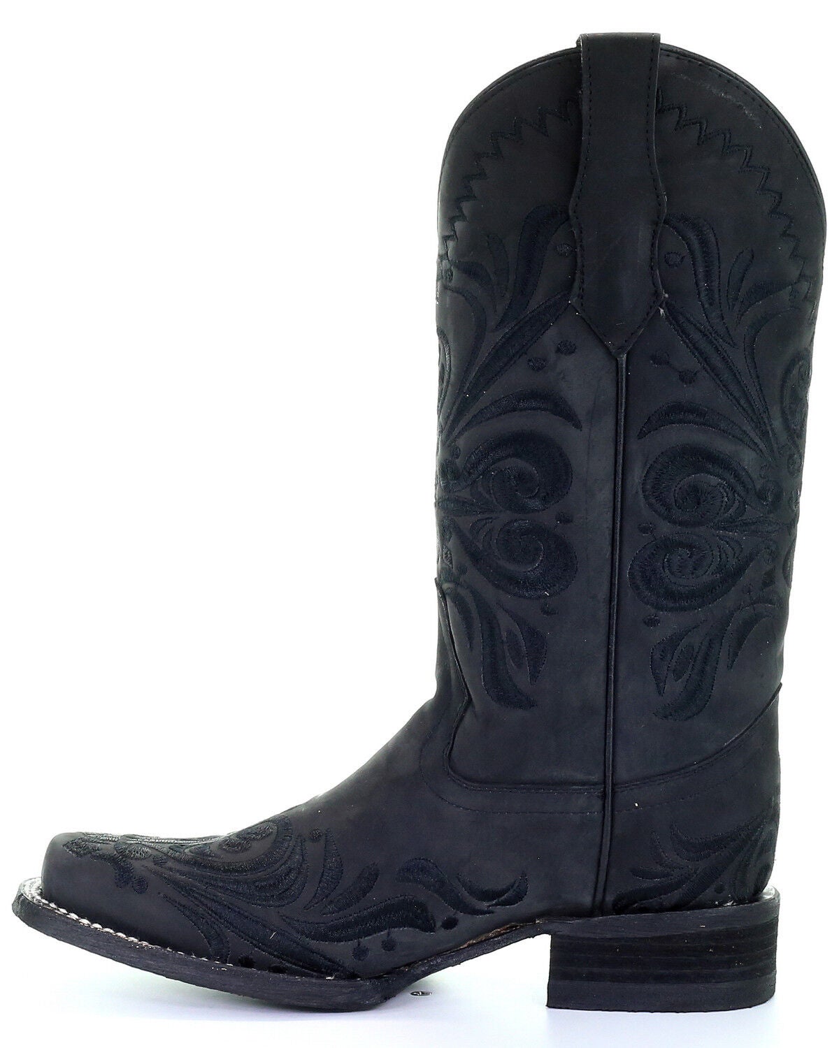 black western square toe boots