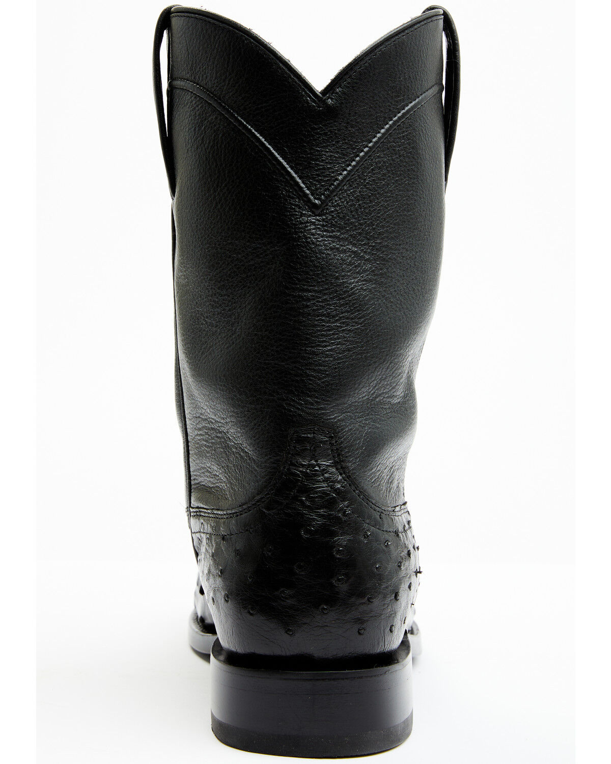 Image #5 - Cody James Black 1978® Men's Carmen Exotic Full-Quill Ostrich Roper Boots - Round Toe, Black, hi-res