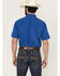 Image #4 - Ariat Men's 360 Medallion Print Short Sleeve Button-Down Performance Western Shirt - Big, Royal Blue, hi-res