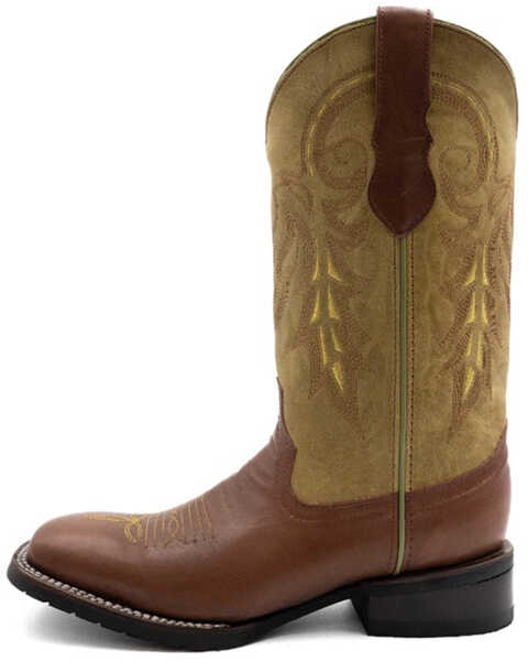 Image #3 - Ferrini Men's Maverick Western Boots - Broad Square Toe , Lt Brown, hi-res
