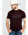 Image #1 - Cinch Men's Burgundy Logo Graphic T-Shirt  , Burgundy, hi-res