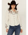 Image #1 - Shyanne Women's Embroidered Long Sleeve Snap Western Shirt, Off White, hi-res