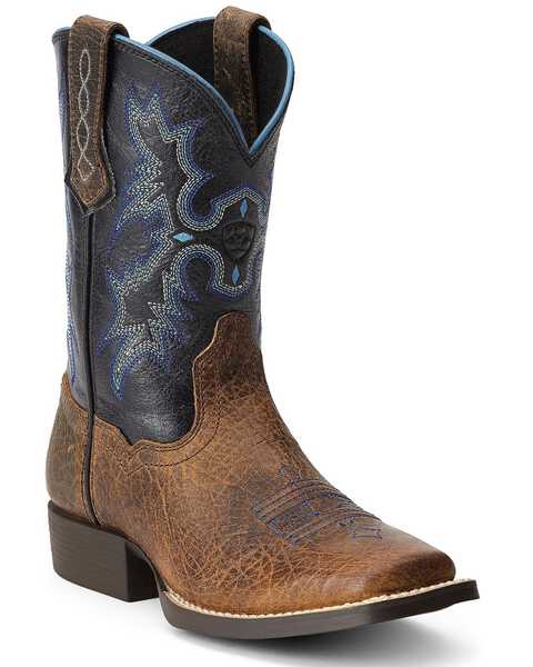 Image #1 - Ariat Boys' Tombstone Western Boots - Broad Square Toe, Earth, hi-res