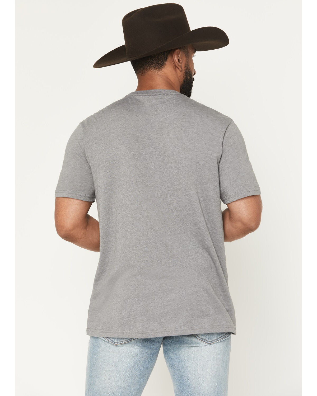 Image #4 - Wrangler Men's Long Live Cowboys Short Sleeve Graphic T-Shirt, Grey, hi-res