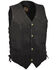 Milwaukee Leather Men's Performance Classic Denim Vest - Big, Black, hi-res
