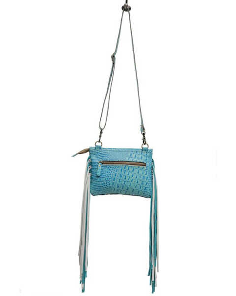 Image #6 - Myra Bag Women's Leivitate Hand-Tooled Crossbody Bag, Turquoise, hi-res