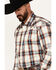 Image #2 - Roper Men's Amarillo Plaid Print Long Sleeve Pearl Snap Western Shirt, Dark Red, hi-res