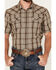 Image #3 - Cody James Men's Poncho Plaid Print Short Sleeve Snap Western Shirt - Big, Brown, hi-res