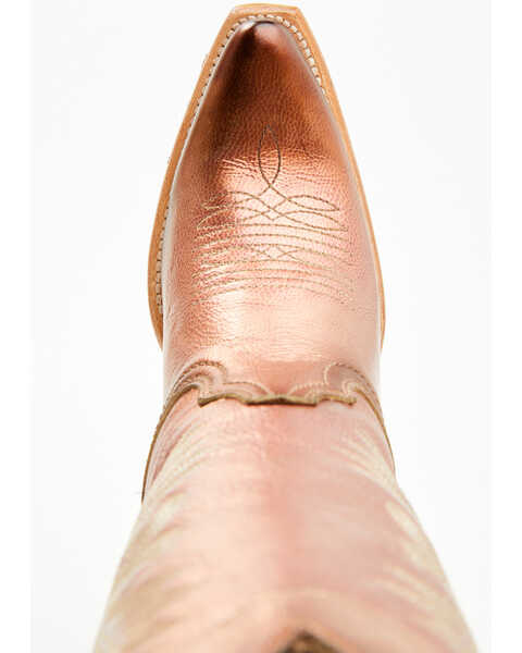 Image #6 - Corral Women's Metallic Tall Western Boots - Pointed Toe , Rose Gold, hi-res