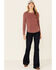 Image #2 - Shyanne Women's Solid Chocolate Long Sleeve Thermal Top , , hi-res