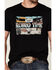 Dale Brisby Men's Rodeo Time Steerhead Skull Desert Graphic Short Sleeve T-Shirt , Black, hi-res