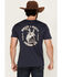 Image #4 - Rock & Roll Denim Men's Bronco Short Sleeve Graphic T-Shirt, Indigo, hi-res